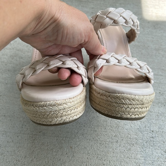 Worn once - COUTGO Woven Leather & Jute Wedge Sandals - Picture 8 of 13